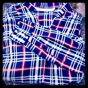 Plaid Shirt ZARA Button Down Lacing Detail